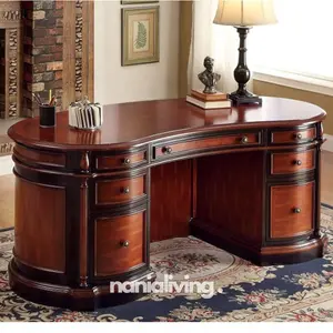 meja kerja mewah meja kantor jati elegan meja direktur minimalis