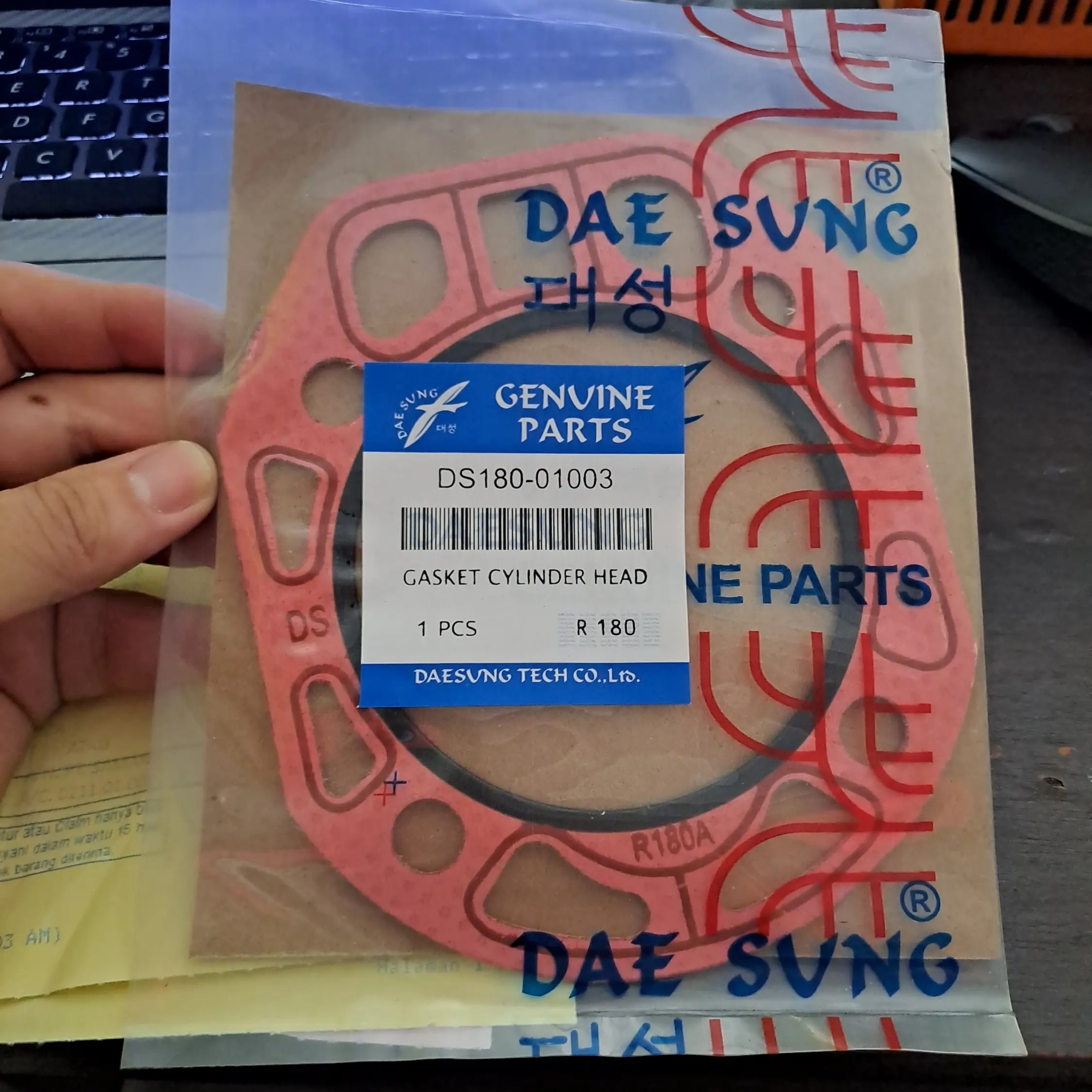Packing cylinder head gasket head paking kop diesel R180 8 pk Dae Sung