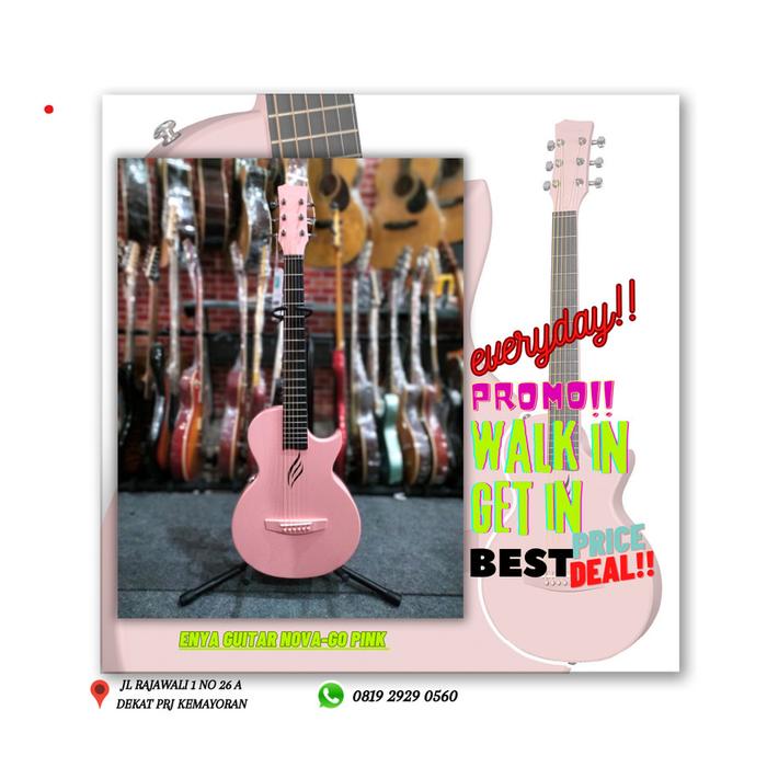 Gambar GITAR AKUSTIK ELEKTRIK ENYA NOVA GO SP1  PINK BMJ dari Bandar Musik Jakarta BMJ Kota Administrasi Jakarta Pusat Tokopedia