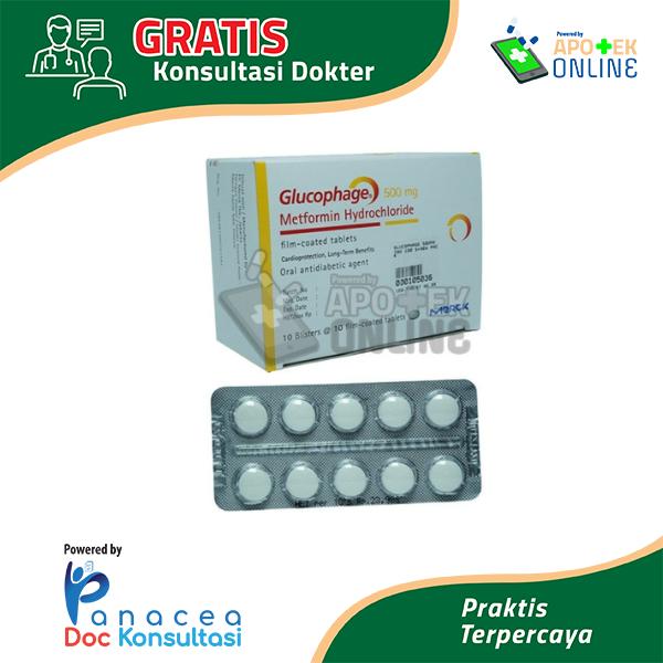GLUCOPHAGE 500 MG 10 TABLET