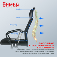 Gambar OFFICE CHAIR GAMEN GC100 KURSI KANTOR/GAMING ERGONOMIS KUAT DAN TAHAN LAMA dari btgcom Kota Denpasar 4 Tokopedia
