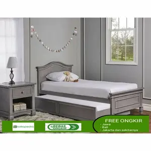 tempat tidur anak double bed model klasik modern/ ranjang kayu