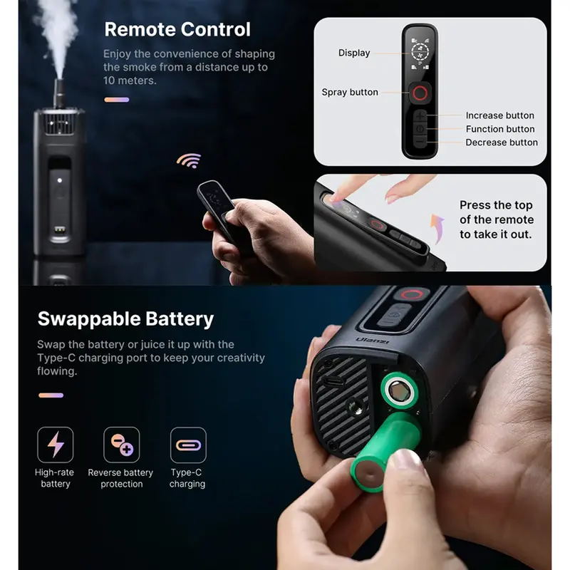 Ulanzi FM01 FILMOG Ace Portable Fog Machine 4