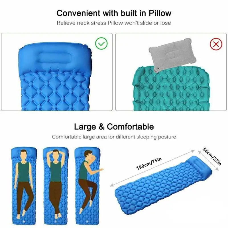 Matras Angin Camping Inflatable Mat Sleeping Pad Matras Tiup 2