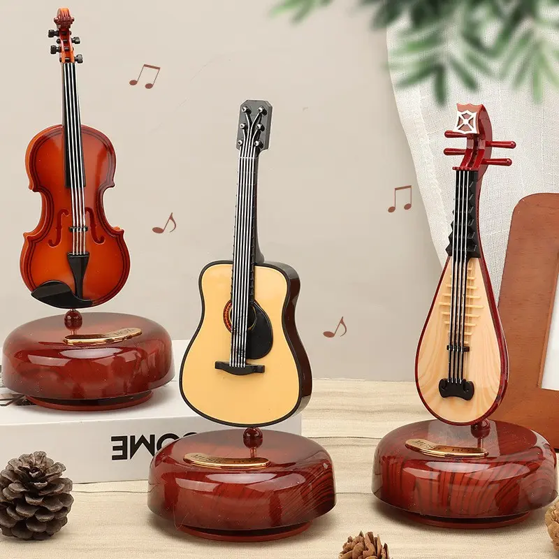 Kotak Musik Dekorasi Gift Unik Instrument / Music Box 3315