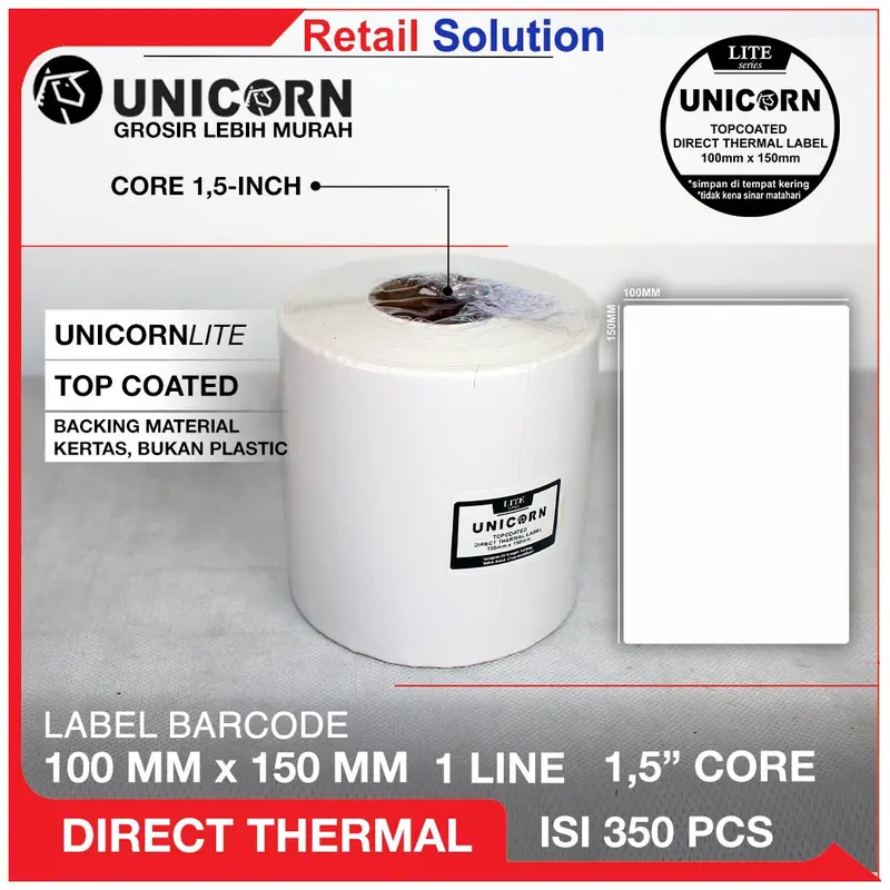 Stiker Label Resi Thermal 100x150 / 100 x 150 mm / 100x150mm / A6 2