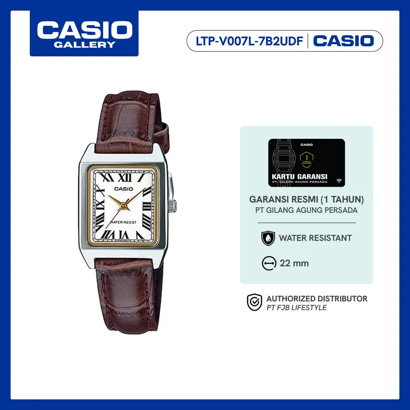 Casio Jam Tangan Wanita General LTP-V007L-7B2UDF Analog Water Resistan Watches 0