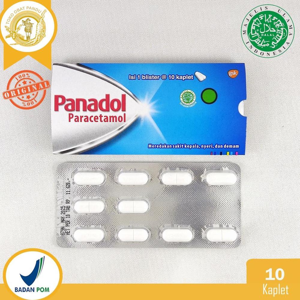 PANADOL PARACETAMOL BIRU (1 STRIP) / OBAT SAKIT KEPALA / NYERI / DEMAM