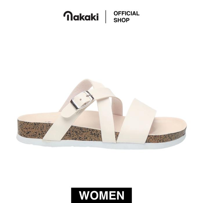 Gambar NAKAKI Melody III Wht Sandal Kasual Wanita dari Nakaki Sandals Kab. Bandung Tokopedia