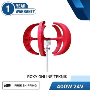 Wind turbine 400W 24V LED lantern With Controller Pembangkit listrik