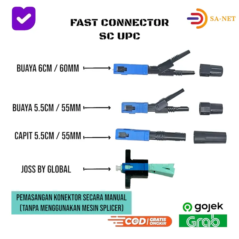 10 Pcs Fast Konektor SC UPC Fiber Optik 0