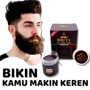 BAFFI CREAM PENUMBUH JENGGOT KUMIS JAMBANG BULU TANGAN ALIS MATA BPOM NA 18181002455 20gr Khasiat Menumbuhkan Alami