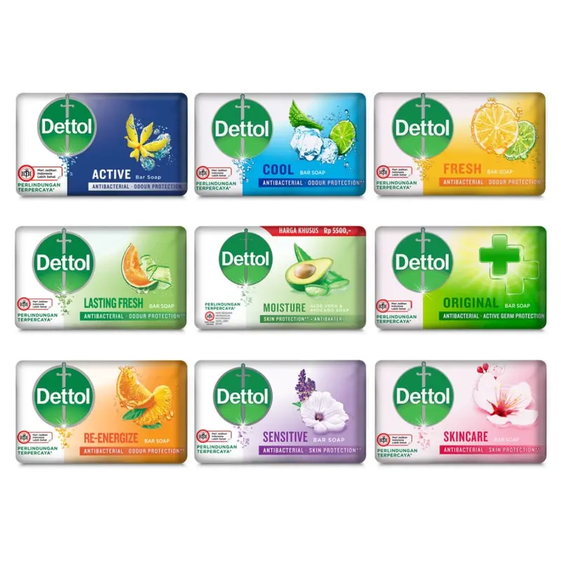 Dettol Soap Bar 100gr / 105gr Sabun Mandi Batang Antibakteri Badan 2
