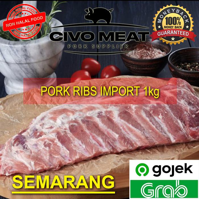 Gambar Pork Ribs Import / Iga Babi Murni Spesial DAGING TEBAL - 1kg dari CIVO MEAT Semarang Kota Semarang Tokopedia
