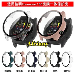 Case Pelindung Layar Tempered Glass Smartwatch Garm1n Forerunner 165/165 Music