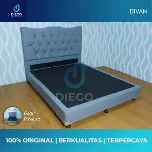 Dipan divan sandaran Quenetta tempat tidur untuk kasur springbed 180