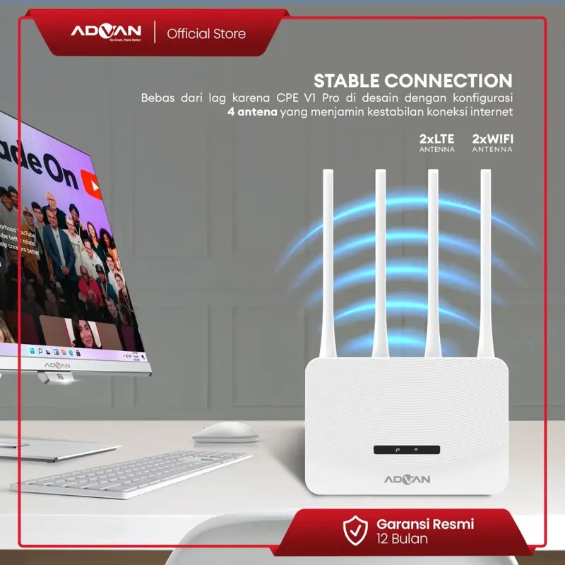 ADVAN CPE V1 Modem Wifi Router 4G LTE Unlock All Operator Tahun K405 1
