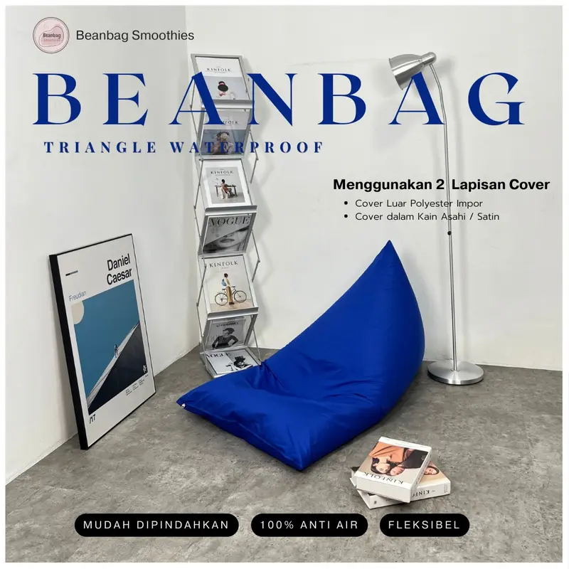 BEANBAG WATERPROFF Triangle Size Large Plus ISI | bean bag waterproof sofa 2