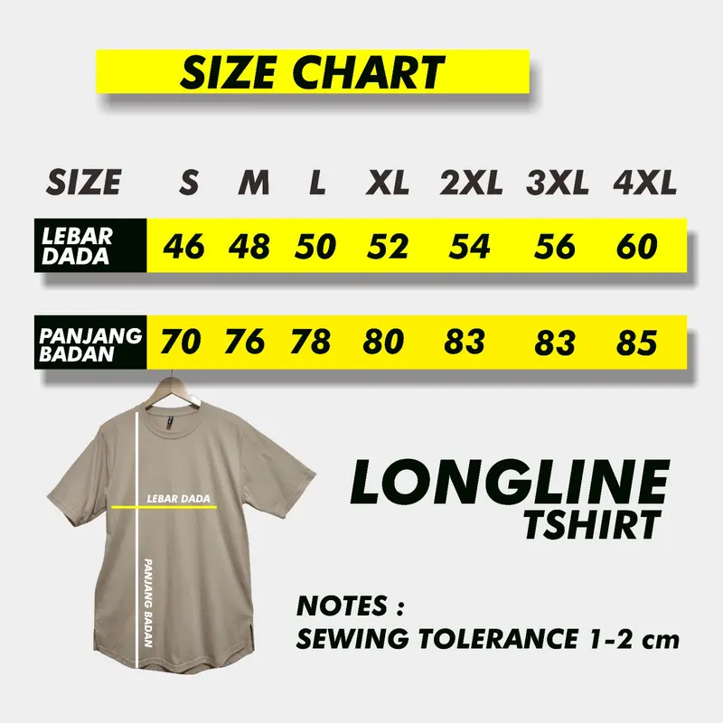 Kaos Polos Longline / kurta combed 30s premium Katun Lembut 2