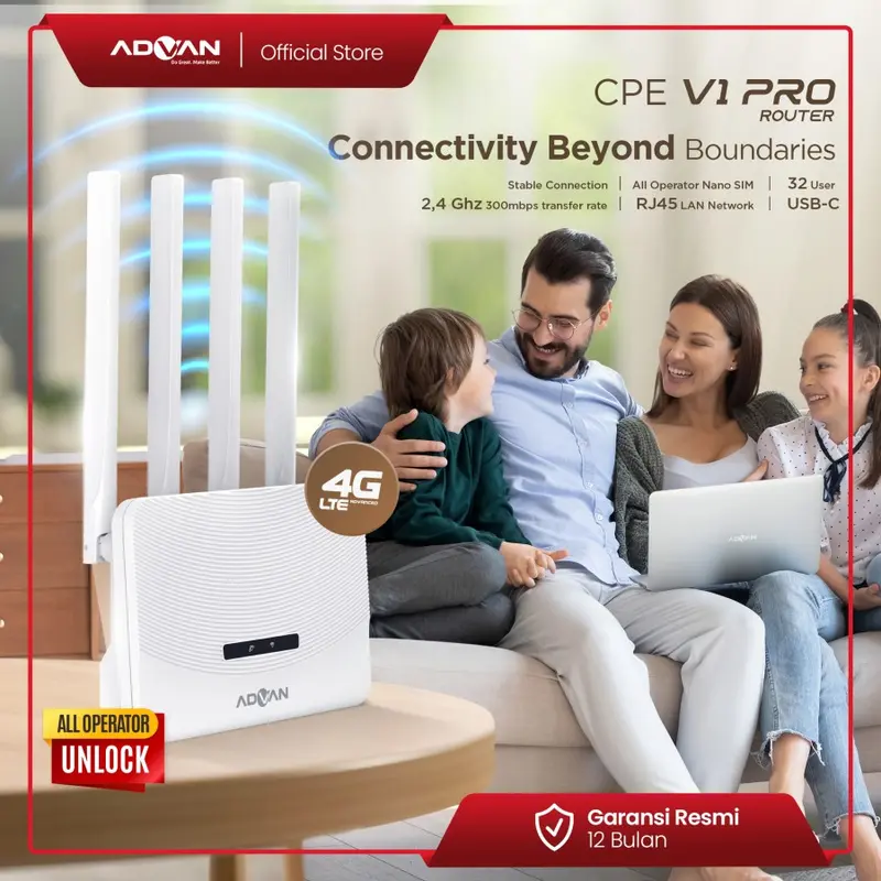 ADVAN CPE V1 Modem Wifi Router 4G LTE Unlock All Operator Tahun K405 0