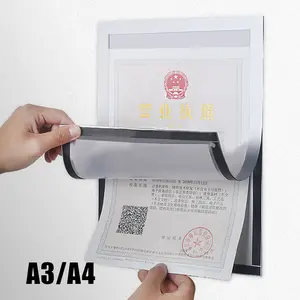 A3 A4 Tempat Brosur Tempel Dinding Brosur Display Magnetic File Display Pvc