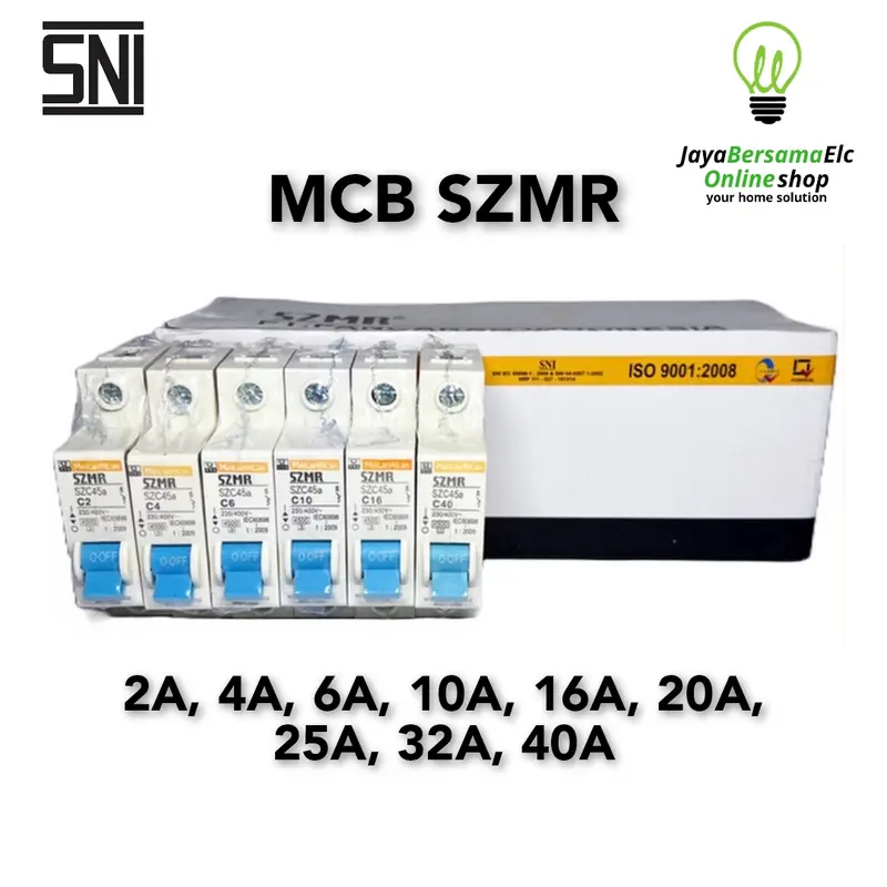 MCB 1 PHASE SZMR / MCB SZMR 2A 4A 6A 10A 16A 20A 25A 30A 40A SNI 0