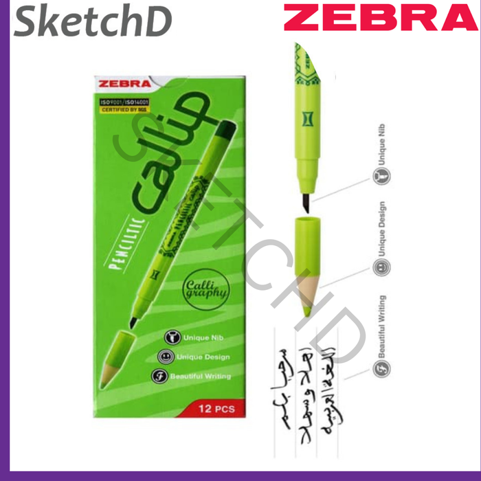 Gambar Penciltic Zebra Callip Black - Pulpen Kaligrafi - Pena Kaligrafi dari SketchD Kota Manado Tokopedia