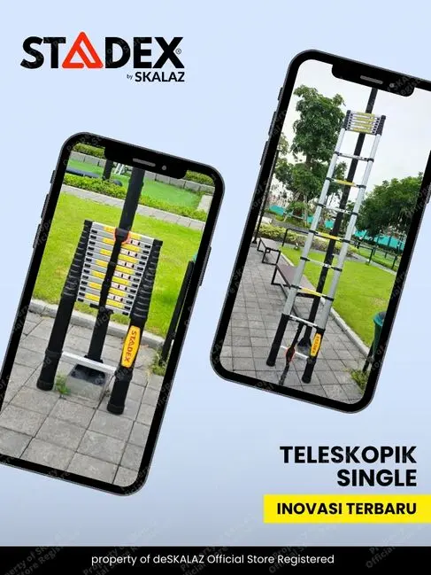 Tangga Teleskopik Single 3,8 mtr Merk STADEX by Skalaz 4