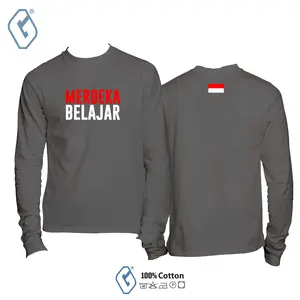 kaos merdeka belajar panjang / baju merdeka belajar lengan panjang