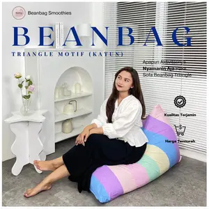 Bean Bag Triangle Plus ISI Size Dewasa Motif Kubus Premium murah
