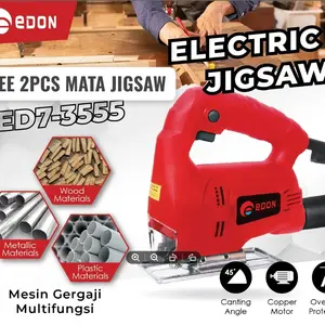 EDON ED7-3555 Mesin Jigsaw Jig Saw Gergaji Kayu Mesin