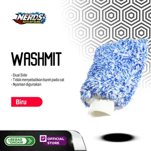 NERDS Washmitt Sarung Tangan Cuci Mobi (Microfiber Super Lembut Anti Baret Optimal Perlindungan Cat Mobil)
