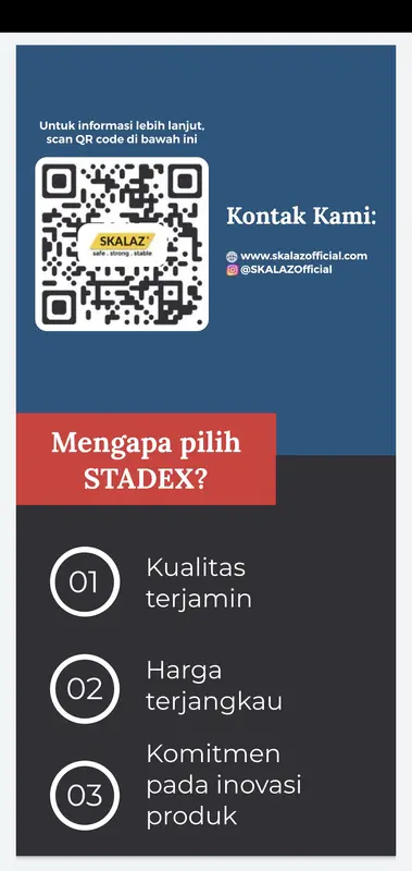 Tangga Teleskopik Single 3,8 mtr Merk STADEX by Skalaz 8