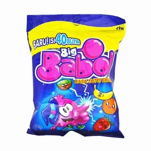 Big Babol Permen Karet Rasa Tutti Frutti Stroberi Krim Isi 40 Butir 132Gr
