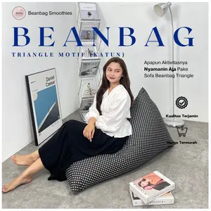 Bean Bag Plus ISI size Dewasa Triangle Leaf Monocrom - Beanbag Murah