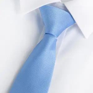 Dasi Biru Sky Biru Muda Biru Soft Biru Langit Motif Salur Halus