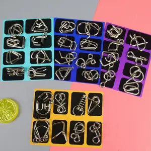 Mainan Sulap Puzzle Besi / Mainan Edukasi Metal Puzzle Set 8 In 1 AT0158