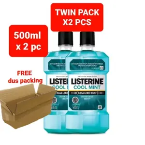 TWIN PACK 500 X 2 LISTERINE Cool Mint Mouthwash Obat Kumur Mulut