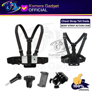 Chest Strap Tali Dada Handphone & Kamera Mount Body Belt Holder Clip