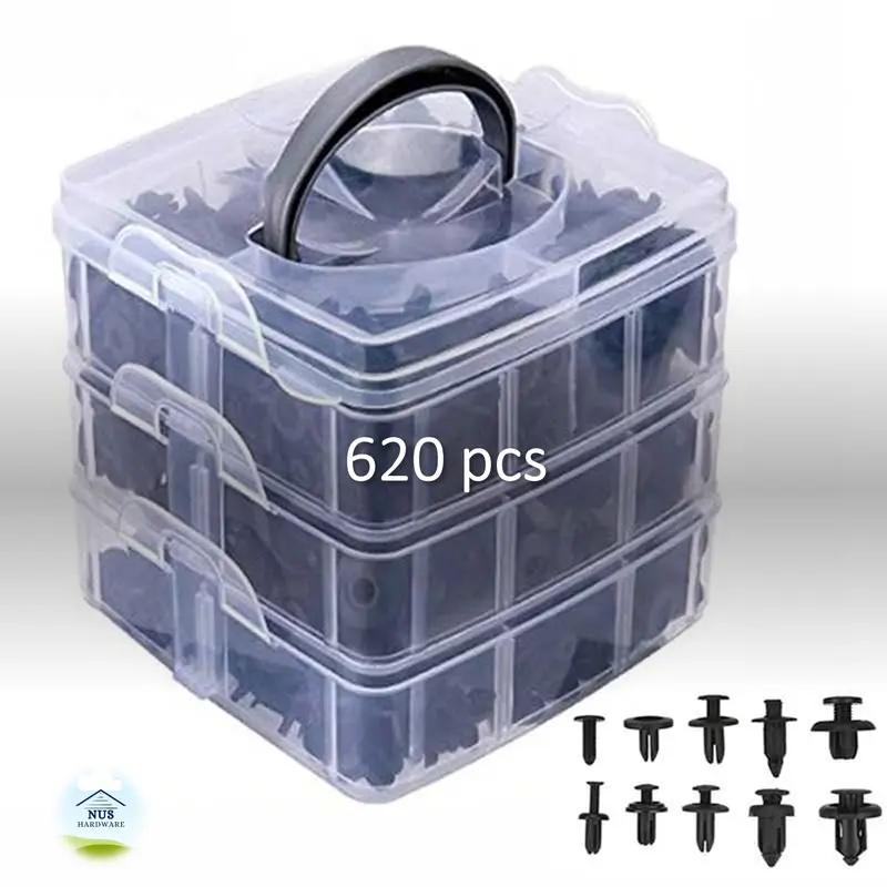 Baut Rivet Mobil Universal Car Pin Fasteners Clip 620 PCS 2