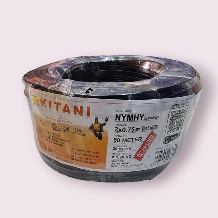 Gambar Kabel Listrik NYYHY 2X0.75 Oval Hitam 50M Kitani dari Voltadigital12 Kota Yogyakarta Tokopedia