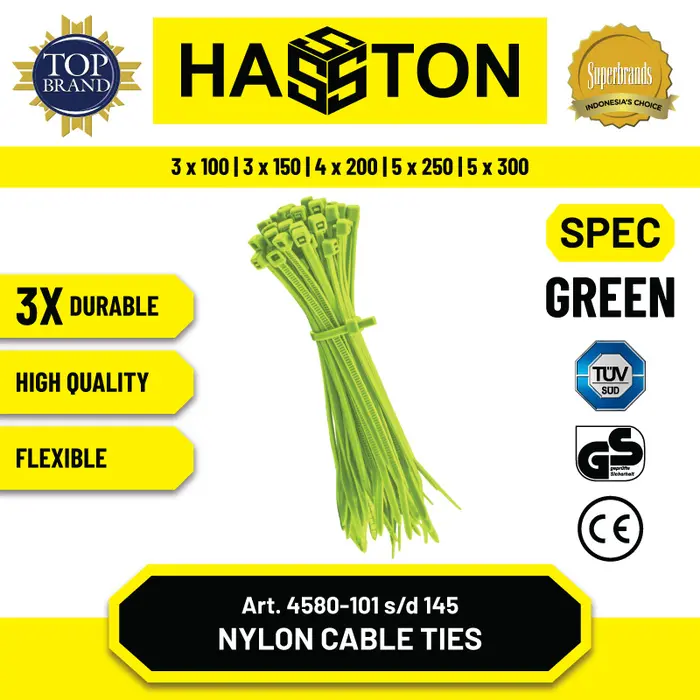 Gambar Hasston Kabel Ties/Cable Ties/Ikat Kabel 3x150mm (4580) - Putih, 3x100mm (10cm) dari Hasston Tools Kota Administrasi Jakarta Pusat 4 Tokopedia