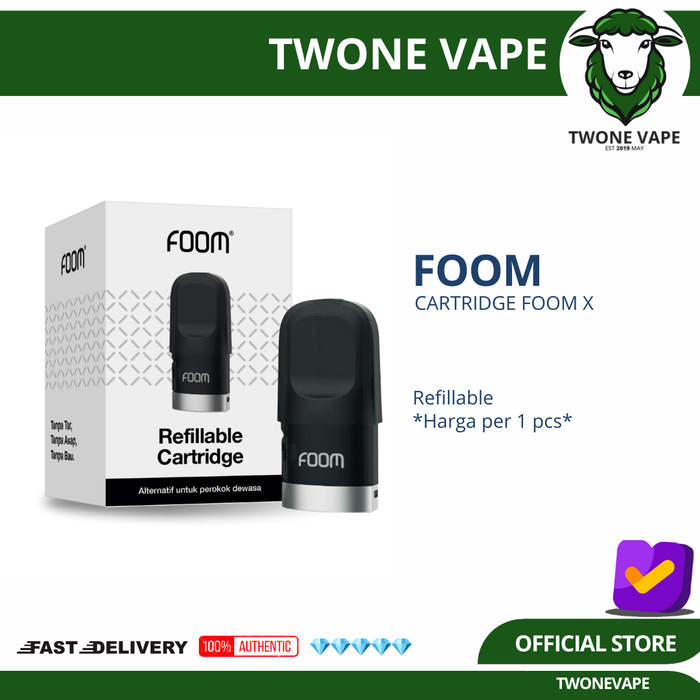 Foom Text Jual Cartridge Foom X Refillable Pod Replacement / Catridge Foom Pod X ...