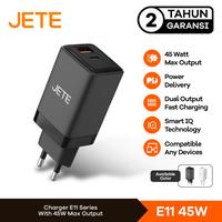 Gambar JETE E11 2 Output PD Type C Charger Hp GaN Fast Charger 45 Watt - Garansi 2 Tahun - White dari Doran Gadget Official Kota Administrasi Jakarta Pusat 1 Tokopedia