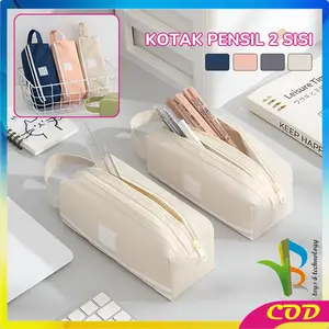 [COD] RB A80 Tempat Alat Tulis Perlengkapan Sekolah 2 Sisi Dompet Pensil