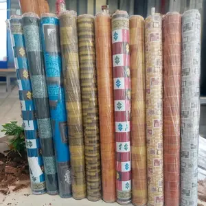Karpet Lantai/Karpet Plastik/Perlak Lantai/Taplak Meja Plastik Meteran Motif Kayu Catur Marmer Granit