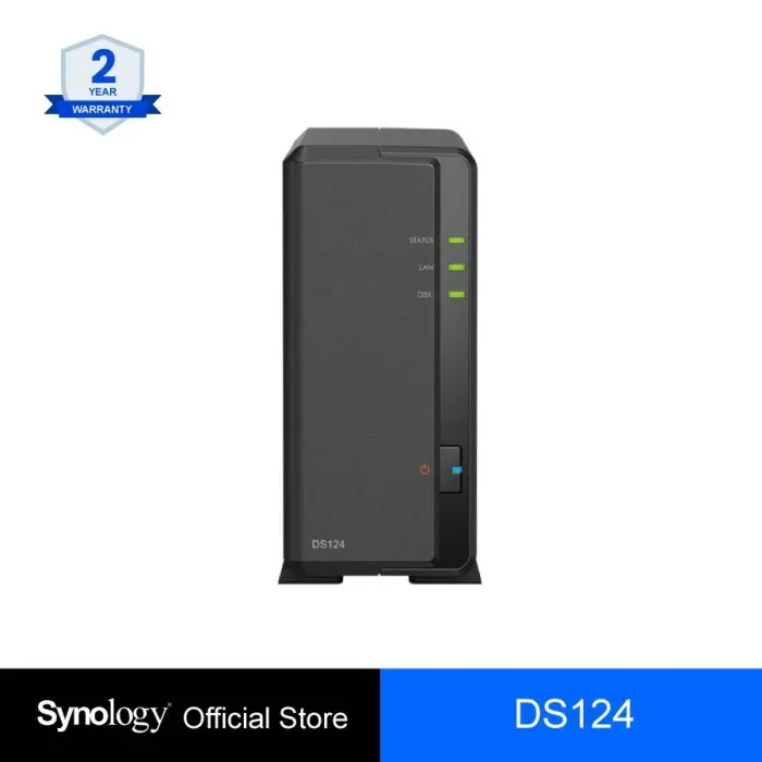 NAS Synology DS124 2TB 4TB 8TB - DiskStation 1-Bay NAS Server Storage Cloud DS 124 0