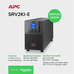 UPS APC SRV2KI-E 2000VA Online 2kVA 1800W Easy UPS Tower