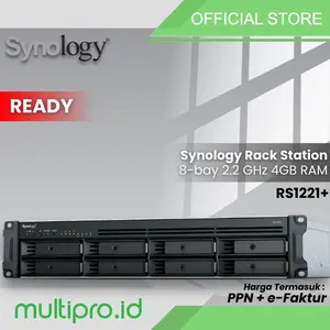 SYNOLOGY NAS RS1221+/4GB - 8Bay, AMD Ryzen V1500B, 4xGbE, PCI