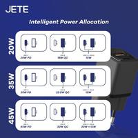 Gambar JETE E11 2 Output PD Type C Charger Hp GaN Fast Charger 45 Watt - Garansi 2 Tahun - White dari Doran Gadget Official Kota Administrasi Jakarta Pusat 4 Tokopedia